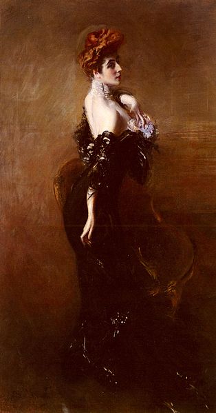 Giovanni Boldini Portrait Of Madame Pages In Evening Dress